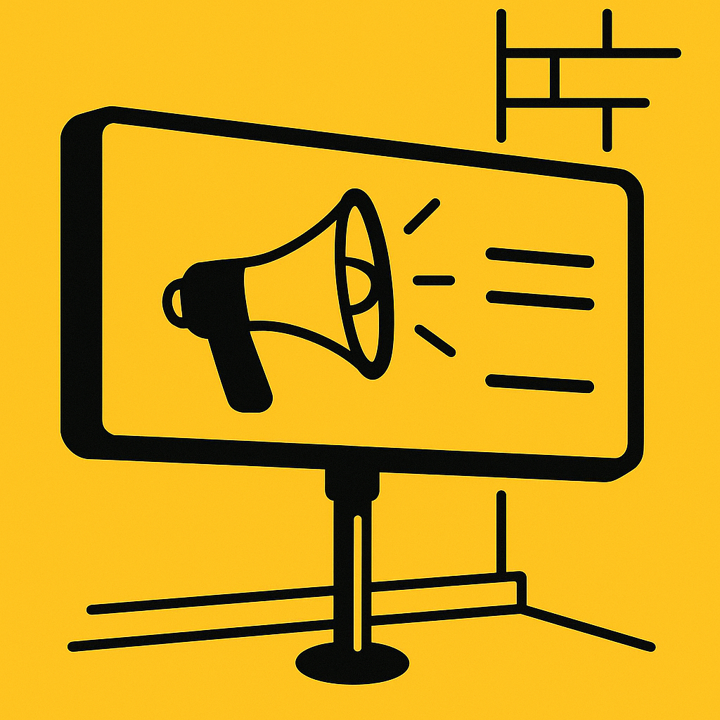 Anúncio aparecendo no display